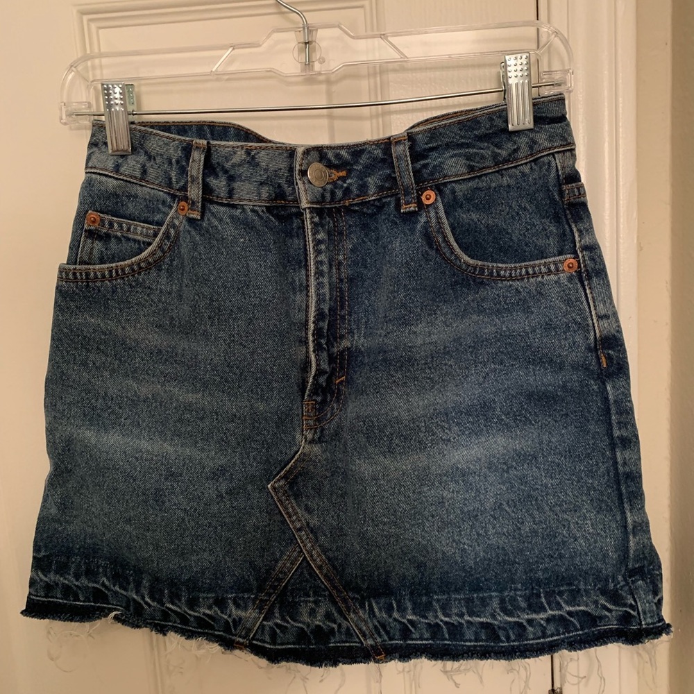 TOPSHOP Moto denim skirt